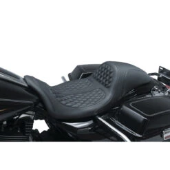 Mustang 75947 Signature Series Hightail Fastback One-Piece Seat For Harley FL Touring '08-'21