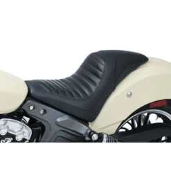 Mustang 76305 John Shope Solo Seat, Black For Indian Scout '15-'21
