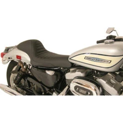 Mustang 76691 Cafe Solo Seat, Black For Harley-Davidson Sportster '04-'21