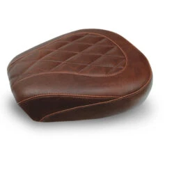 Mustang 76723 Wide Tripper Rear Seat In Distressed Brown For Harley-Davidson FL Touring