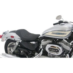 Mustang 76728 Wide Tripper Solo Seat, Black For Harley Sportster '04-'21