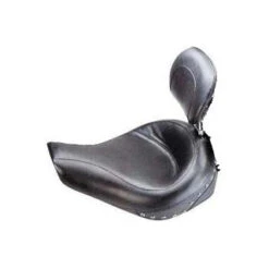 Mustang 79101 Solo Seat With Driver Backrest, Black Studs For Harley-Davidson FLHR