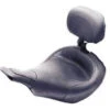 Mustang 79127 Wide Touring Smooth Solo Seat With Backrest For Harley-Davidson FLHT/FLTR