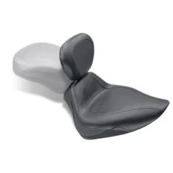 Mustang 79278 Sport Touring Vintage Solo Seat With Backrest For Harley-Davidson Softail
