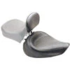 Mustang 79348 Wide Touring Vintage Solo Seat With Backrest For Harley-Davidson Dyna Glide