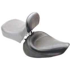 Mustang 79348 Wide Touring Vintage Solo Seat With Backrest For Harley-Davidson Dyna Glide