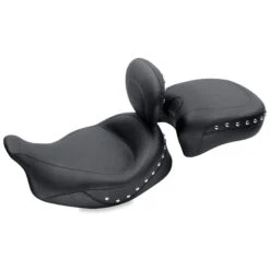 Mustang 79447 Super Touring Solo Seat W/ Backrest For Harley FL Touring '08-'21
