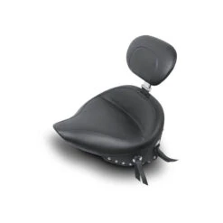 Mustang 79485 Wide Touring Solo Seat With Backrest, Studs For Harley-Davidson Softail
