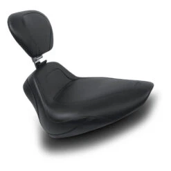 Mustang 79491 Sport Touring Vintage Solo Seat, Backrest For Harley-Davidson Softail