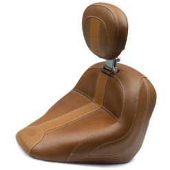 Mustang 79508MV Standard Touring Solo Seat W/ Backrest, Brown For Indian Scout/Sixty '15-'21