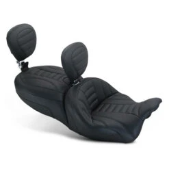 Mustang 79595 One-piece Touring Seat W/ Backrest Harley FLRT Freewheeler (2015-)