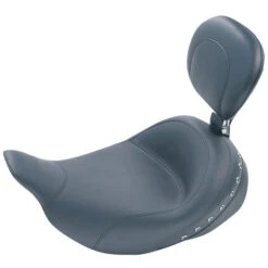 Mustang 79601 Solo Seat With Backrest, Black Studs For Harley-Davidson FLHT/FLTR/FLHX/FLHR