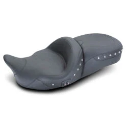 Mustang 79641 Super Touring One-Piece Seat W/ Heat, Black For Harley FL Touring '08-'21