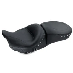 Mustang 79647 Standard Touring One-Piece Seat W/ Heat, Black For Harley FL Touring '08-'21