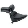 Mustang 79710 Standard Touring Solo Seat, W/ Backrest For Softail Standard Rear Tire '00-'15
