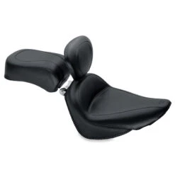 Mustang 79712 Standard Touring Solo Seat, W/ Backrest For Softail Standard Rear Tire '00-'15