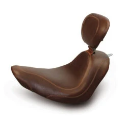 Mustang 79736 Wide Tripper Solo Seat W/ Backrest For Harley Softail Wide Tire '06-'17