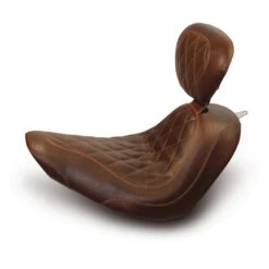 Mustang 79737 Wide Tripper Solo Seat W/ Backrest For Harley Softail Wide Tire '06-'17