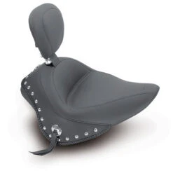 Mustang 79740 Wide Touring Solo Seat, Black For Harley Blackline '11-'13, Slim '12-'17