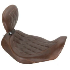 Mustang 79803 Wide Tripper Solo Seat W/ Backrest For Harley Dyna '06-'17