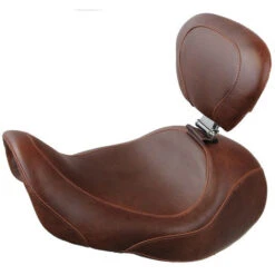 Mustang 79805 Wide Tripper Forward Solo Seat W/ Backrest For Harley Dyna '06-'17