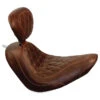 Mustang 79815 Wide Tripper Solo Seat W/ Backrest, Brown For Harley Sportster '04-'21