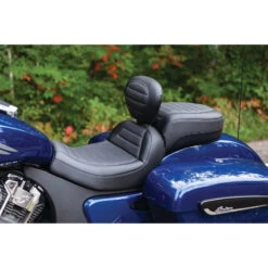 Mustang 89200 Standard Touring One-Piece Seat W/ Backrest For Indian Challenger '20-'22