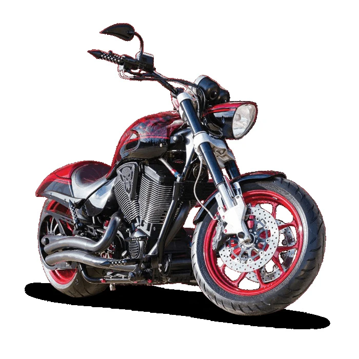 Platinum 1723-VICBF Gloss Black Air Ride Bleed Feed Suspension Kit For Victory Cruisers - Image 3