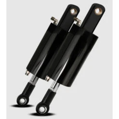 Platinum 8699-EBF Gloss Black Air Ride Bleed Feed Suspension Kit Harley EVO / Softail '86-'99