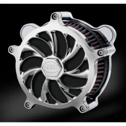 RC Components AC-104C Helix Chrome Airstrike Air Cleaner For Harley Models