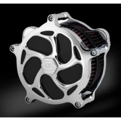 RC Components AC-109C Torsion Chrome Airstrike Air Cleaner For Harley Models