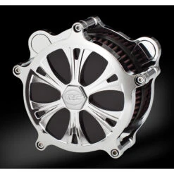 RC Components AC-123C Valor Chrome Airstrike Air Cleaner For Harley Models