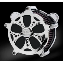 RC Components AC-88C Holeshot Chrome Airstrike Air Cleaner For Harley Models