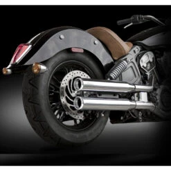 RC Components RCX220-22C 3.0" Rival Shorty Muffler Chrome Tips For Indian Scout