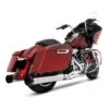 Rinehart Slimline Catalyst Dual Exhaust System W/ Tradition Caps Harley Touring '17-