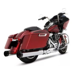 Rinehart Slimline Catalyst Dual Exhaust System W/ Tradition Caps Harley Touring '17-