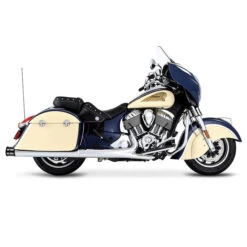 Rinehart Slip-on 4" Exhaust W/ Slot Caps For Indian Touring Models (2014-)