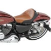 Saddlemen 807-11-0041B Renegade Lariat Solo Seat, Black/Brown For Harley XL Sportster