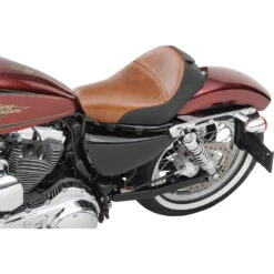 Saddlemen 807-11-0041B Renegade Lariat Solo Seat, Black/Brown For Harley XL Sportster