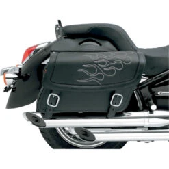 Saddlemen X021-05-0423 Highwayman Tattoo Saddlebag, Silver, Size: Jumbo