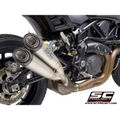 SC-Project I01-D41T S1 Twin Slip-on Exhaust For Indian FTR1200 (2019-)