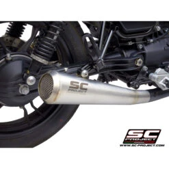SC-Project MG02-42A70S Conic 70s Style Slip-on Exhaust, Stainless Steel Moto Guzzi V7III
