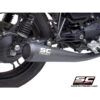 SC-Project MG02-42A70SMB Conic 70s Style Slip-on Exhaust, Matte Black Moto Guzzi V7III