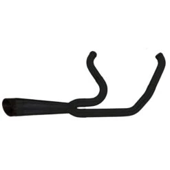 Two Bros 005-5130199-B Shorty Turnout Exhaust, Black For Harley Dyna '06-'17