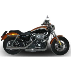 V-Performance AHAR0220001 Twin Exhaust, Double Ring Chrome For Sportster '14-'20