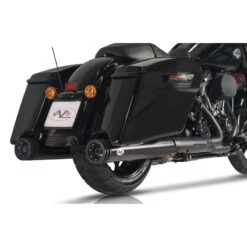 V-Performance AHAR0240034 Twin Slip-on Exhaust, Double Ring Chrome For Harley Touring '21-