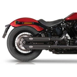 V-Performance AHAR0250039 Twin Slip-on Exhausts, Slash Cut Dark For Harley Softails '21-