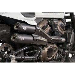 V-Performance AHAR0260048 Tracker Catalyzed Semi Exhaust, Tracker Dark For Sportster '21-