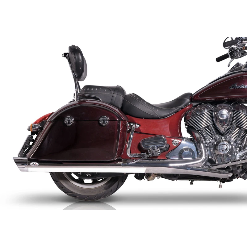 V-Performance AIND0020002 Twin Slip-on Exhausts, Banger Chrome For Indian Chieftain / Challenger - Image 3