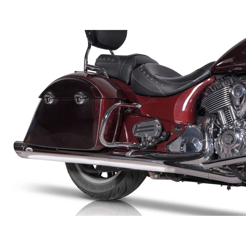 V-Performance AIND0020002 Twin Slip-on Exhausts, Banger Chrome For Indian Chieftain / Challenger - Image 5